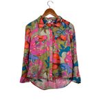 Sundance PS Floral Joy Top Button Down Shirt 100% Cotton Colorful Vibrant Photo 1