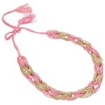 Coral and Beige Linking Style Beaded Necklace (19 inches) Pink Photo 0