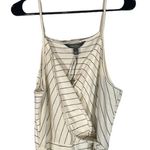 Market & Spruce White Striped Annora Faux Wrap Sleeveless Knit Dress Women Sz L Photo 2