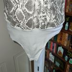 Commando  Faux Snakeskin Bodysuit Size Medium with Thong Back Photo 3