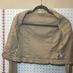 Tan Linen Cropped Jacket Size M Photo 2