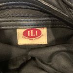 ili New York Black Leather Bucket Shoulder Bucket Bag Large Purse Gold Buckles Photo 10