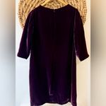 Talbots Silk Blend Eggplant Purple Velvet Shift Dress Size 10 Photo 3