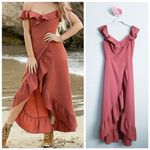 Joyfolie Rah Ruffle Dress in Rose Petal Pink Size XS Photo 1