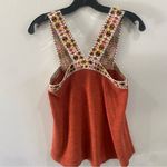Madewell  | Embroidered  Sweater Knit Tank in Burnt Orange Size XS Photo 2