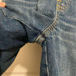 Old Navy EUC | women’s ripped distressed medium wash denim overalls — size 2 Photo 4