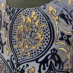 Navy & gold velvet burnout shift dress Size undefined Photo 1