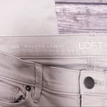 Loft Pale Taupe Modern Skinny Faux Zipper Pockets Photo 5