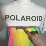 Mad Engine NWT Polaroid White Short Sleeve Babydoll Tee New Photo 4