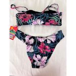 Jordan Emme  Floral Bikini Set‎ Padded Top Swimsuit Beach Vacation S Photo 2