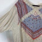 Free People  Prairie Days 3/4th Sleeve Boho Blouse Photo 9