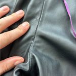 BB Dakota  First Place Black Faux Leather Joggers with White Accents Medium New Photo 7