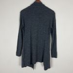 Max Studio Max Studio Cardigan Sweater Womens Medium Gray 100% Merino Wool Open Front Knit Photo 4