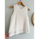 J.Crew  Factory | NWT | Crochet sweater-tank in White | Sz S Photo 2