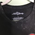 The Rolling Stones  Black Red Tongue Tie Dye Tshirt Size L Photo 5