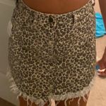 Free People Cheetah Print Denim Skirt Photo 5