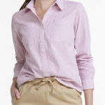 LL Bean Pink Stripe Long Sleeve Button Up Cotton Seersucker Shirt Size 1X Photo 0