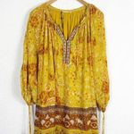 Spell & The Gypsy Mystic Tunic Mini Dress Sunflower Size XS Yellow Long Sleeve Photo 2
