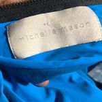 Michelle Mason  blue peplum midi dress XS NWOT club wear, party cocktail Photo 4