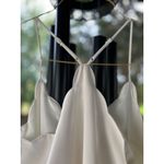 J Crew Womens 4 Scallop Crepe Cami Lined Tank Top Ivory White Adjustable Straps Photo 4