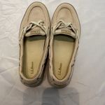 L.L.Bean Boat Shoes Cream Canvas Flats Lace Up Outdoor 274408 Women's Size 7 Photo 7