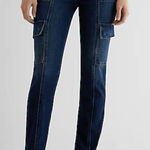 EXPRESS  90’s slim super high rise skinny cargo jeans 6l Photo 0