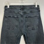 AGOLDE  Toni Mid Rise Raw Hem Black Straight Leg Jeans Size 27 Photo 5