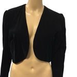 Vintage Black Velvet Karen Lucas for Niki Long Sleeve Cropped Shrug Jacket M Size M Photo 0