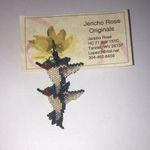 Jericho Rose Originals Handcrafted Beaded Hummingbird Earrings Blue Photo 3