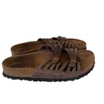 Birkenstock Granada Narrow Soft Footbed Leather Sandals Womens Brown Buckles 38 Photo 2