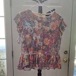 AQUA Women's  Multicolor Sequined Top Size S Photo 0