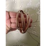 Bright Copper‎ Colored Bangle Bracelet Intertwined Shimmer Sides CNJ Photo 5