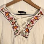Love Peace Lazy Days Women’s White Long Sleeve Sheer Embroidered Blouse Size L Size L Photo 1