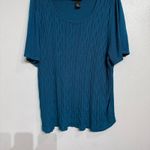 Maggie Barnes  Essentials Teal Short Sleeve Sweater Sz 2X Photo 5
