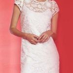 Milly  Chloe 3-D Lace Dress in White, Size 2 New w/Tag Retail $395 Photo 1
