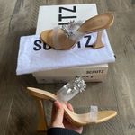 Schutz  Laureen Vinyl & Crystal Sandal Light Wood 8.5 NWB Photo 1