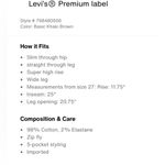 Levi's NWT Levi’s Ribcage Wide Leg Crop Jean 27 Khaki Brown Photo 8