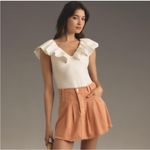 Anthropologie NWT Pilcro Pleated Micro Denim Skirt Size 10 in Pink/Rose Orange Photo 1