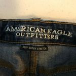 American Eagle  Womens Midi Shorts Denim Cuffed Medium Wash Super Stretch Size 0 Photo 2