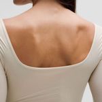 Lululemon Wundermost Square Neck Bodysuit Ultra Soft Shine Nulu Size M NWT Photo 5