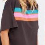 Free People  Multicolor Striped Short Sleeve Tee XS Photo 0