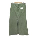 NWT Risen Olive Denim Maxi Skirt Size 1XL High Rise Stretch Midi Long Jean Skirt Green Photo 2
