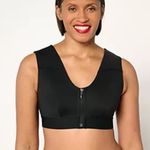 Women's Tommie Copper Shoulder Support Bra with Front Zipper Black Size L NEW Size L Photo 0