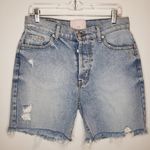 Revice Denim  Distressed Raw Hem High Rise Denim Shorts Size 30 Photo 0