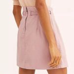 Free People  Mauve Payton Paperbag PU Leather Skirt Photo 1
