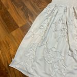 NWOT Size Small White Ruched Gathered Top Ribbon Fabric Design Strapless Dress Photo 4