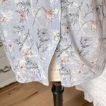 Rachel Ashwell Pastel Blue Linen Floral Top Photo 6