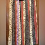 THML Women’s Pleated Patterned Multi Color Skirt w Elastic Metallic Waist-small Photo 6