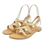 Kork-Ease Yarbrough Gold Full Grain Leather Strappy Sandals Women’s Size 8 Photo 3