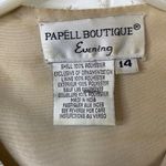 Vintage white cream sequin beaded embellished jacket size 14 bridal formal party Photo 3